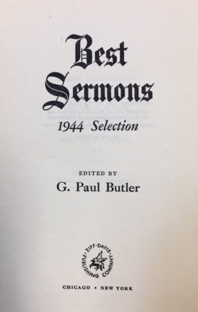 Image for Best Sermons: 1944 Selection