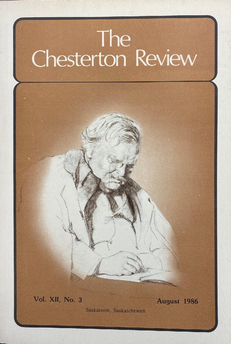 Image for The Chesterton Review (Vol. XII, No. 3 - August, 1986)