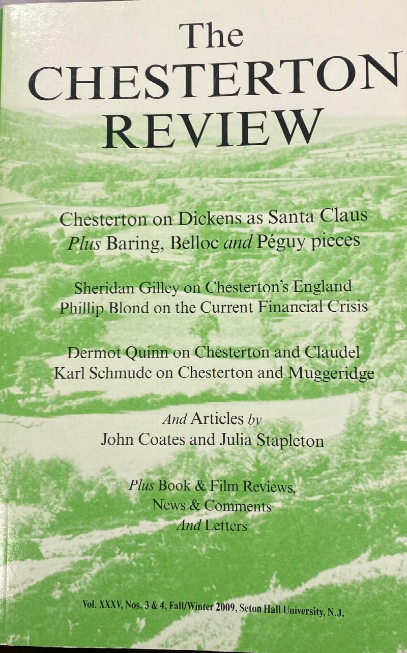 Image for The Chesterton Review (Vol. XXXV, Nos. 3 & 4, Fall/Winter 2009)