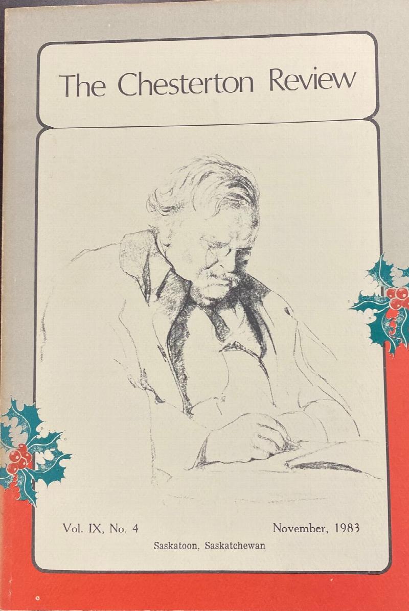 Image for The Chesterton Review (Vol. IX No. 4, November 1983)