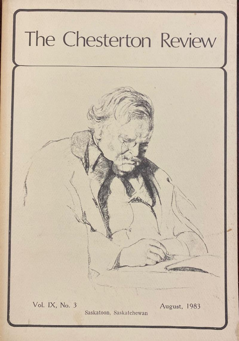 Image for The Chesterton Review (Vol. IX, No. 3 - August 1983)