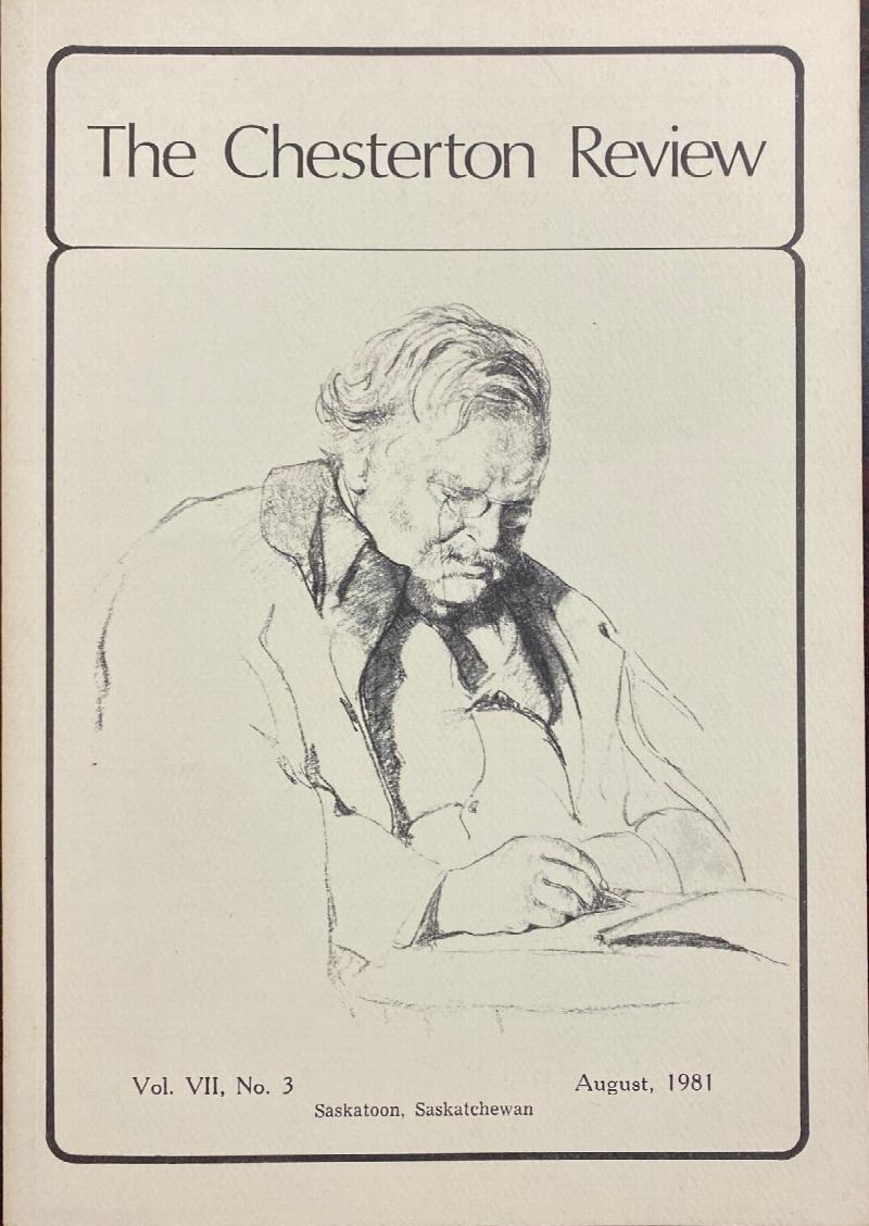 Image for The Chesterton Review (Vol. XII, No. 3 - August 1981)