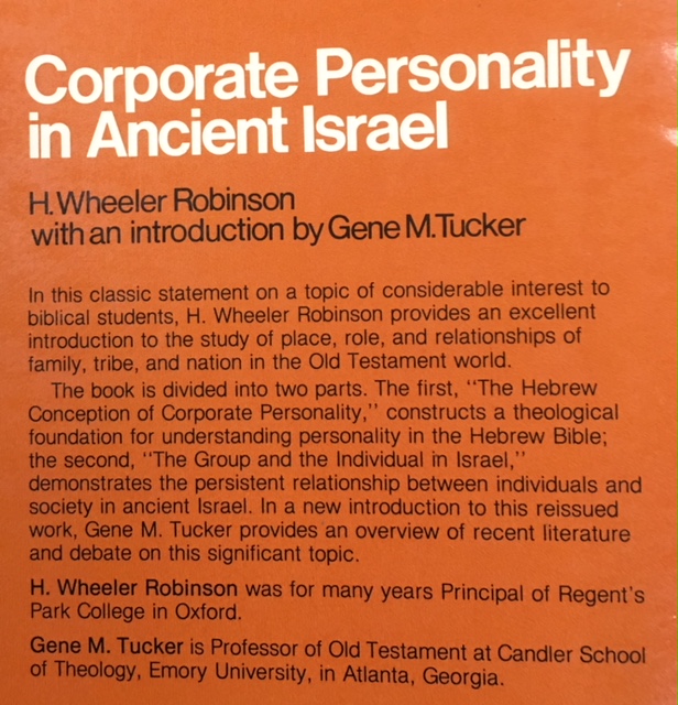 Image for Corporate Personality in Ancient Israel (Revised Edtion - 1980)