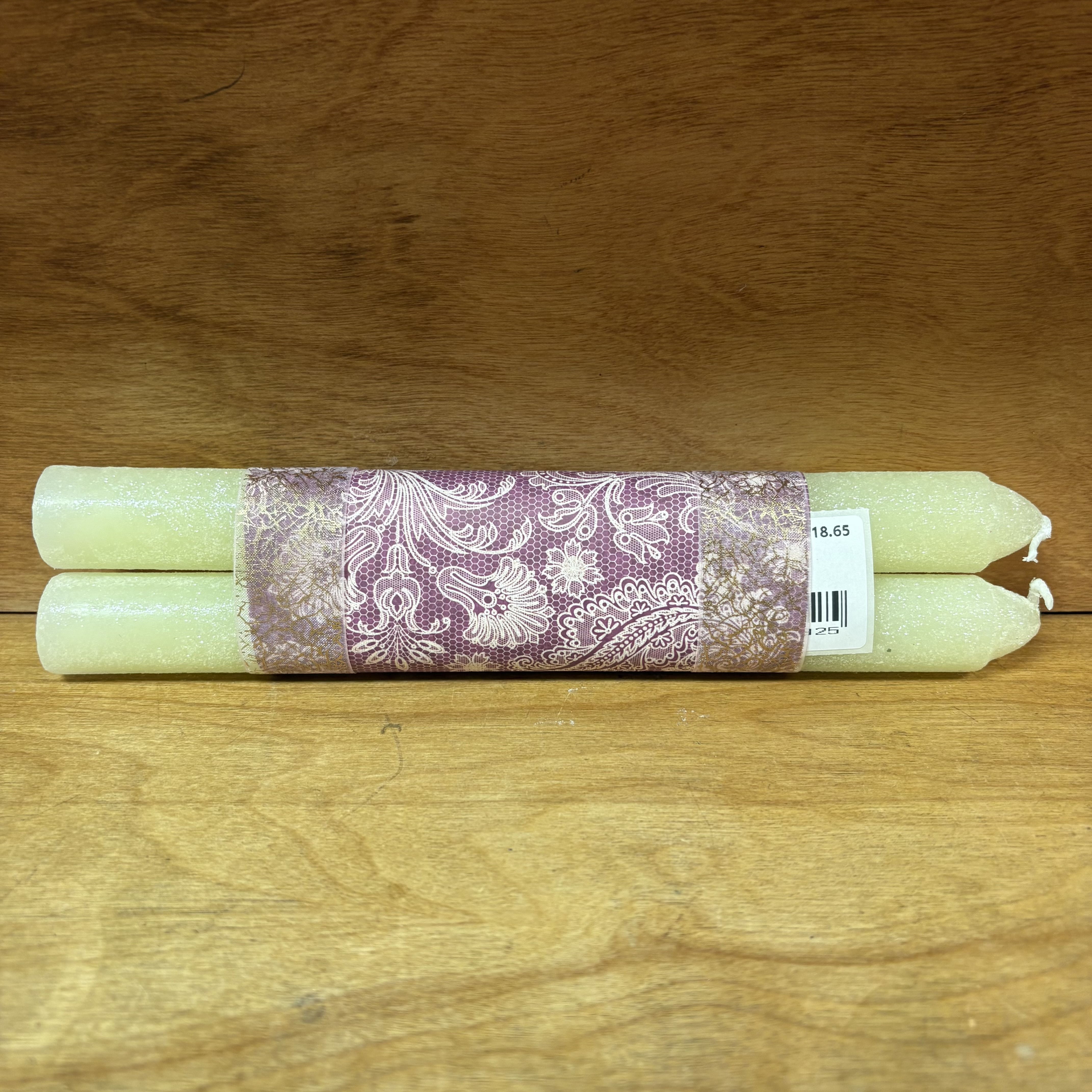 Glitter Yellow Candle Set