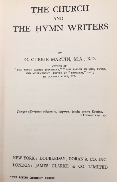 Image for The Church and the Hymn Writers ('The Living Church' series)