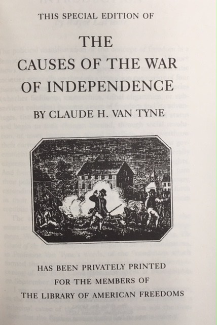 Image for The Causes of the War of Independence (The Library of American Freedoms)
