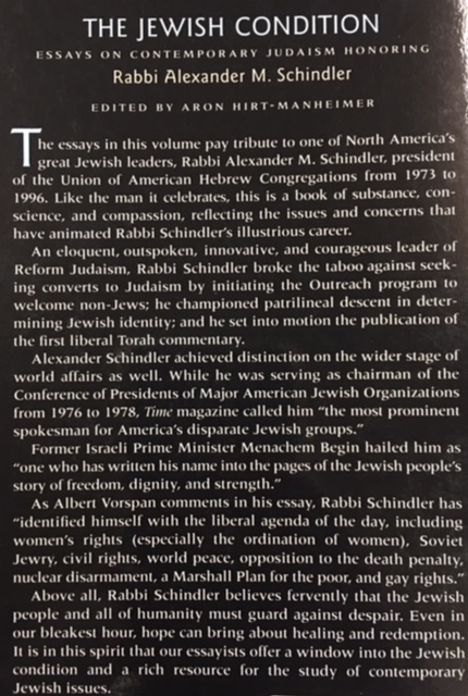 Thesis Essay Topics Image For The Jewish Condition Essays On Contemporary Judaism Honoring Rabbi Alexander M Schindler Argument Essay Paper Outline also Healthy Diet Essay The Jewish Condition Essays On Contemporary Judaism Honoring Rabbi Essay On Pollution In English