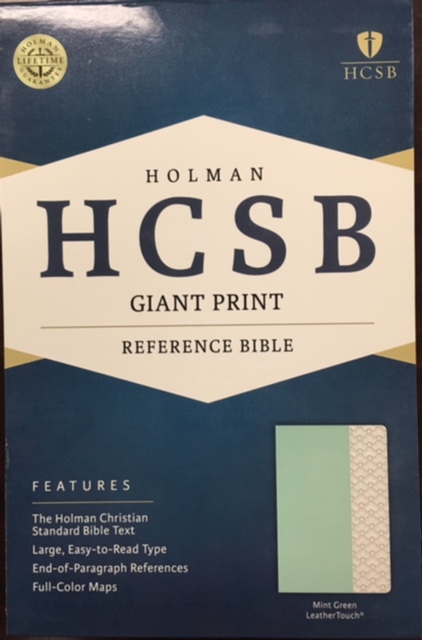 Image for HCSB Giant Print Reference Bible, Mint Green LeatherTouch, Indexed