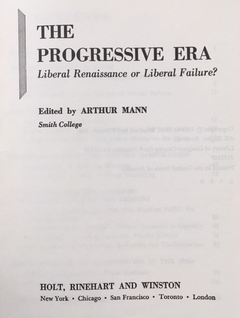 failures of the progressive movement