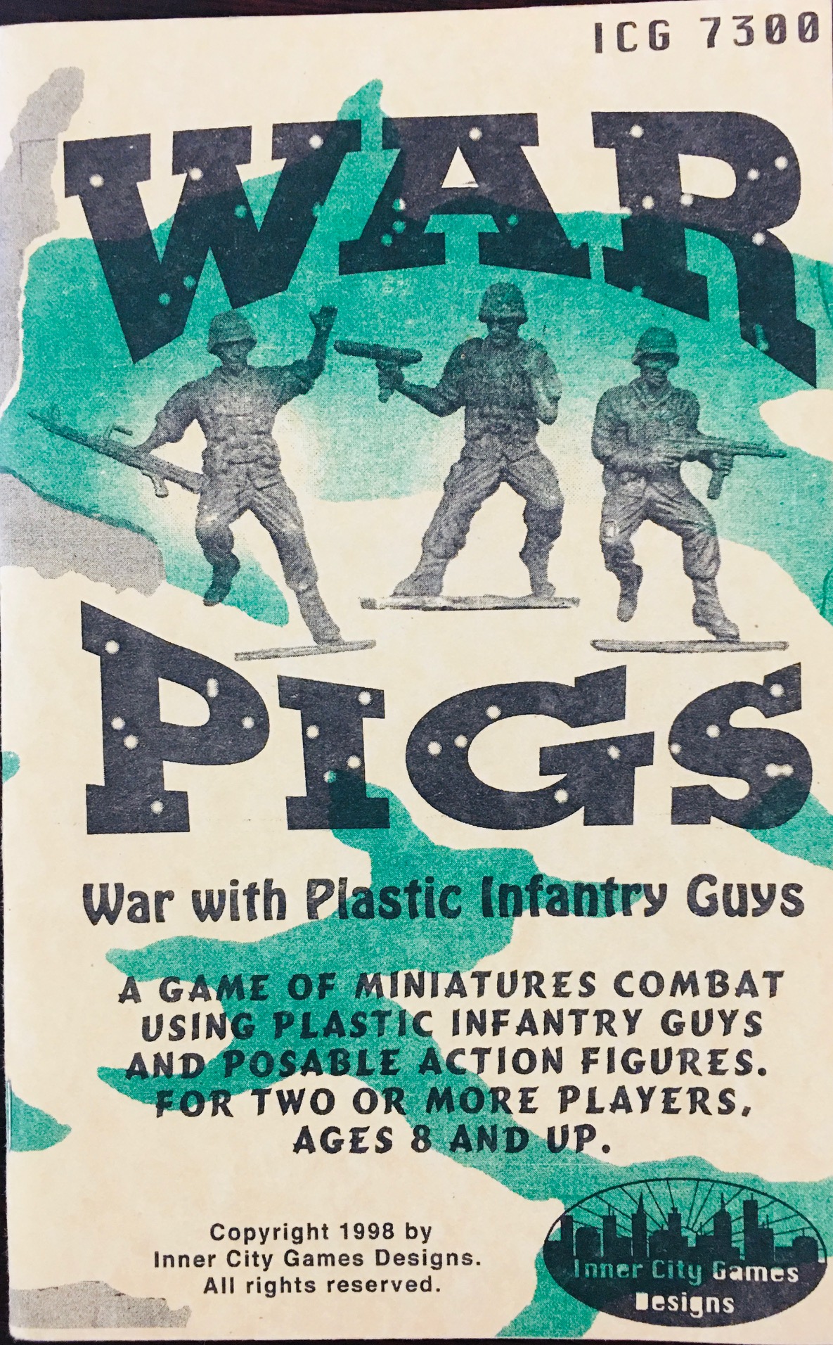 Image for War Pigs: War with plastic infantry guys - A game of miniature combat using plastic Infantry guys and posable action figures (For two or more players – Ages 8 and up)