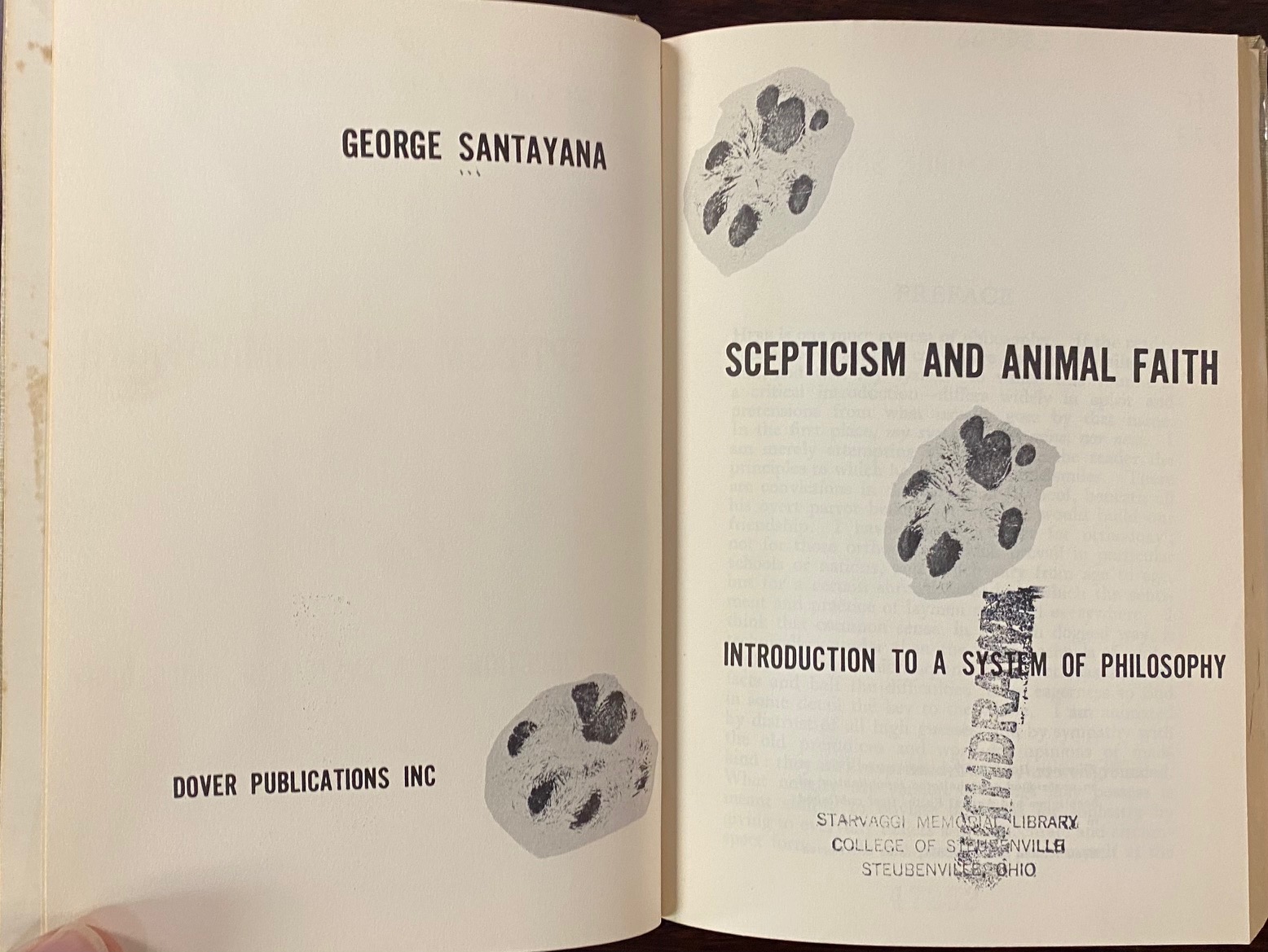 Scepticism and Animal Faith: Introduction to a System of Philosophy